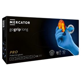   MERCATOR gumikesztyű gogrip (blue)nitril védőkesztyű kék púdermentes, gyémánt textúrált "XL" (50db/doboz, 10doboz/karton)