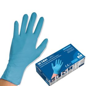  SETINO gumikesztyű Nitril - 3.5g  Kék "M" (100db/doboz, 10doboz/karton)