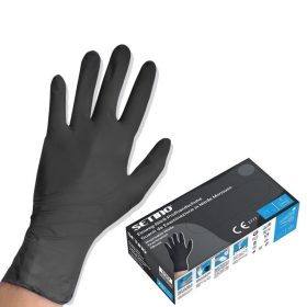   SETINO gumikesztyű Nitril - 5.0g  Fekete "XS" (100db/doboz, 10doboz/karton)