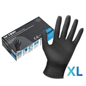   SETINO gumikesztyű Nitril - 3.5g  Fekete "XL" (100db/doboz, 10doboz/karton)