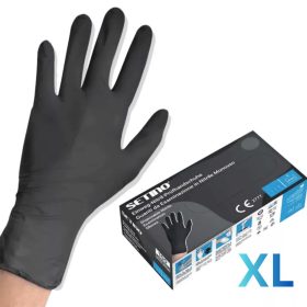   SETINO gumikesztyű Nitril - 5.0g  Fekete "XL" (100db/doboz, 10doboz/karton)