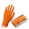 SETINO gumikesztyű Nitril - 8.5g  Narancssárga, ERŐSÍTETT "XL" (50db/doboz, 10doboz/karton)