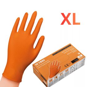   SETINO gumikesztyű Nitril - 8.5g  Narancssárga, ERŐSÍTETT "XL" (50db/doboz, 10doboz/karton)