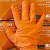 SETINO gumikesztyű Nitril - 8.5g  Narancssárga, ERŐSÍTETT "XL" (50db/doboz, 10doboz/karton)
