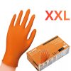 SETINO gumikesztyű Nitril - 8.5g  Narancssárga, ERŐSÍTETT "XXL" (50db/doboz, 10doboz/karton)
