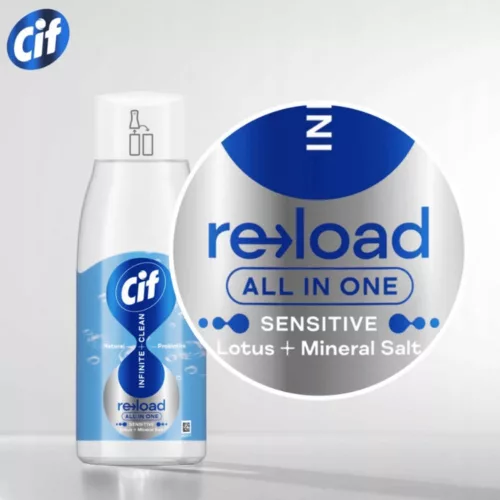 CIF Infinite+Clean All in One UTÁNTÖLTŐ 590ml Sensitive Lótuszvirág & Ásványi só