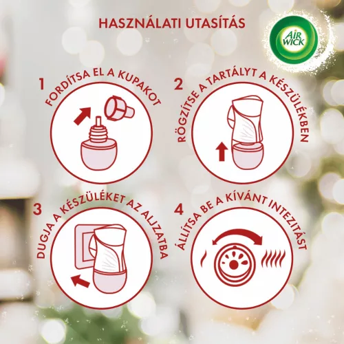 Air Wick elektromos illatosító készülék+utántöltő 19ml (6csg/karton) Winter Punch & Spices
