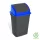 Billenőfedeles szemetes kuka, műanyag, antracit/kék, 50L
