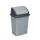 Billenőfedeles szemetes kuka, műanyag, szürke/antracit, 50 literes