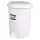 Pedálos szemetes kuka, műanyag, LUXURY fehér, kivehető kosárral, 22L NO4