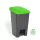 Szelektív hulladékgyűjtő konténer, műanyag, pedálos, antracit/zöld, 70L