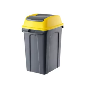   Hippo Billenős Szelektív hulladékgyűjtő szemetes, műanyag, antracit/sárga, 25L