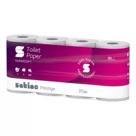   Satino Wepa Prestige toalettpapír 3 rétegű, fehér, 150 lap, 8 tek/csg 8 csomag/zsák